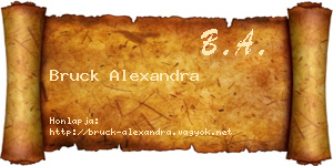 Bruck Alexandra névjegykártya